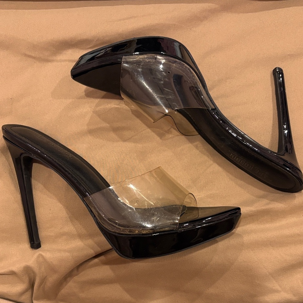 CAPE ROBBIN Elegant Black Stiletto Heels